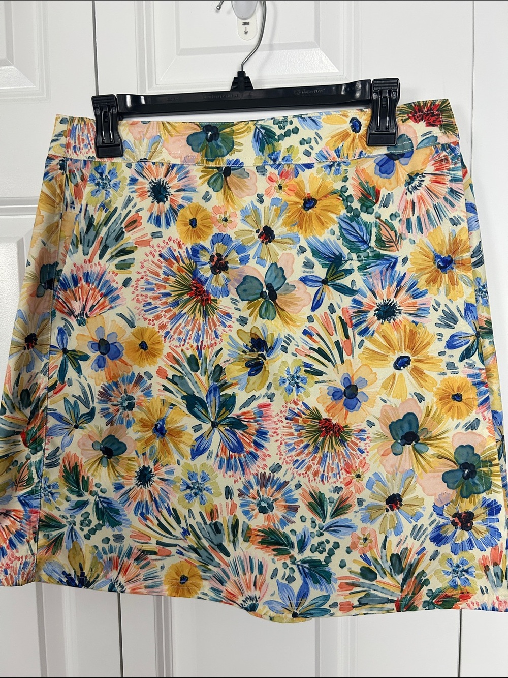 Ripskirt Hawaii Yellow Blue Green Floral Mini Skirt